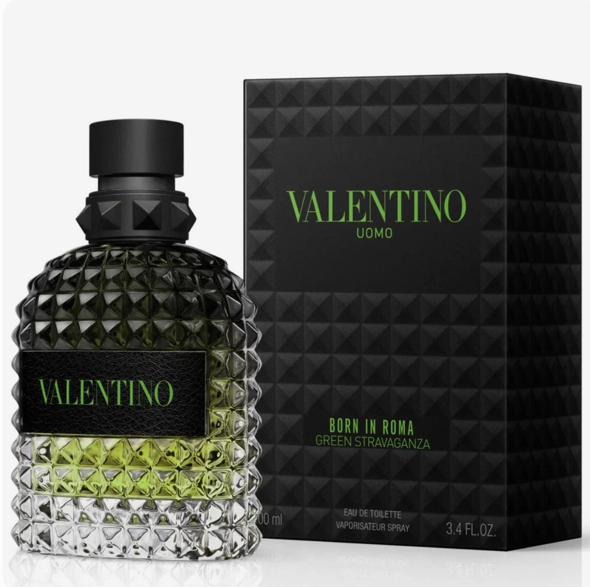 PERFUME VALENTINO UOMO BORN IN ROMA GREEN STRAVAGANZA EAU DE TOILETTE 3.4OZ MEN